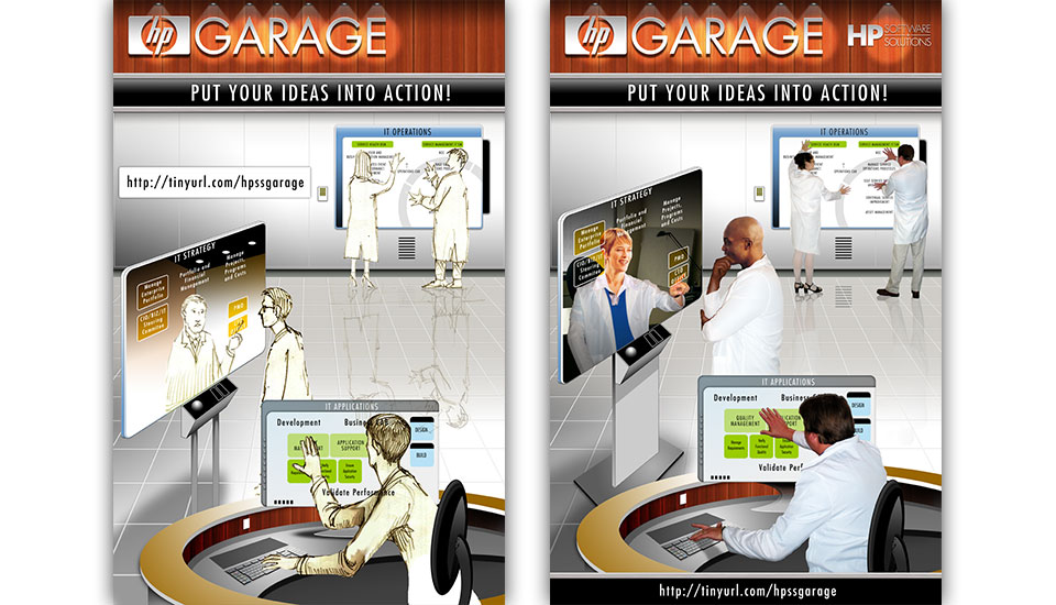 Hewlett Packard Poster using Illustrator